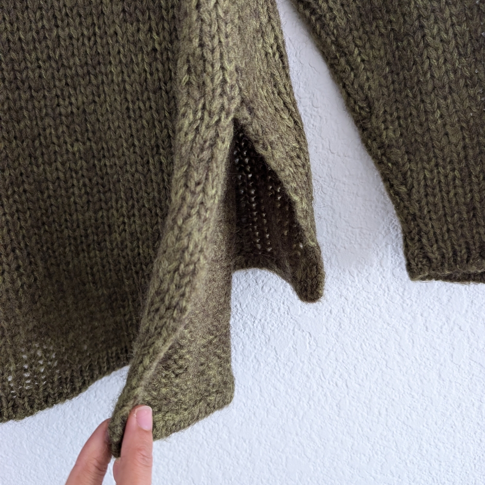 UNIF Moss Green Knit Wool Blend Sweater - Picture 4 of 5